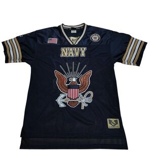 Rapid Dominance US Navy Football Jersey Mens Large Blue Embroidered Mesh‎